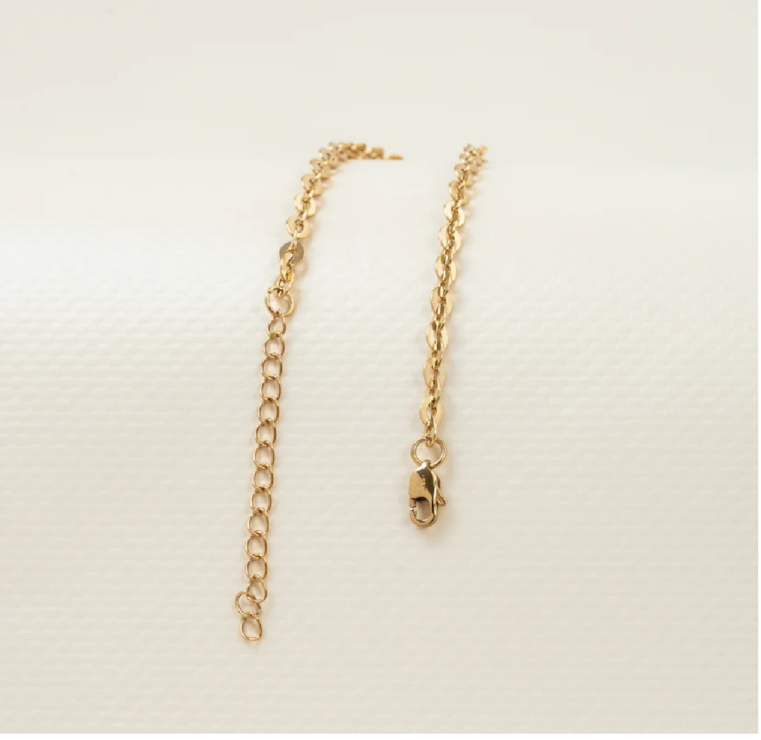 Pulsera Fina Aros para Mujer en Oro Laminado Italiano 18k