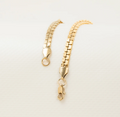 Pulsera Tejido Bloques para Hombre en Oro Laminado Italiano 18k