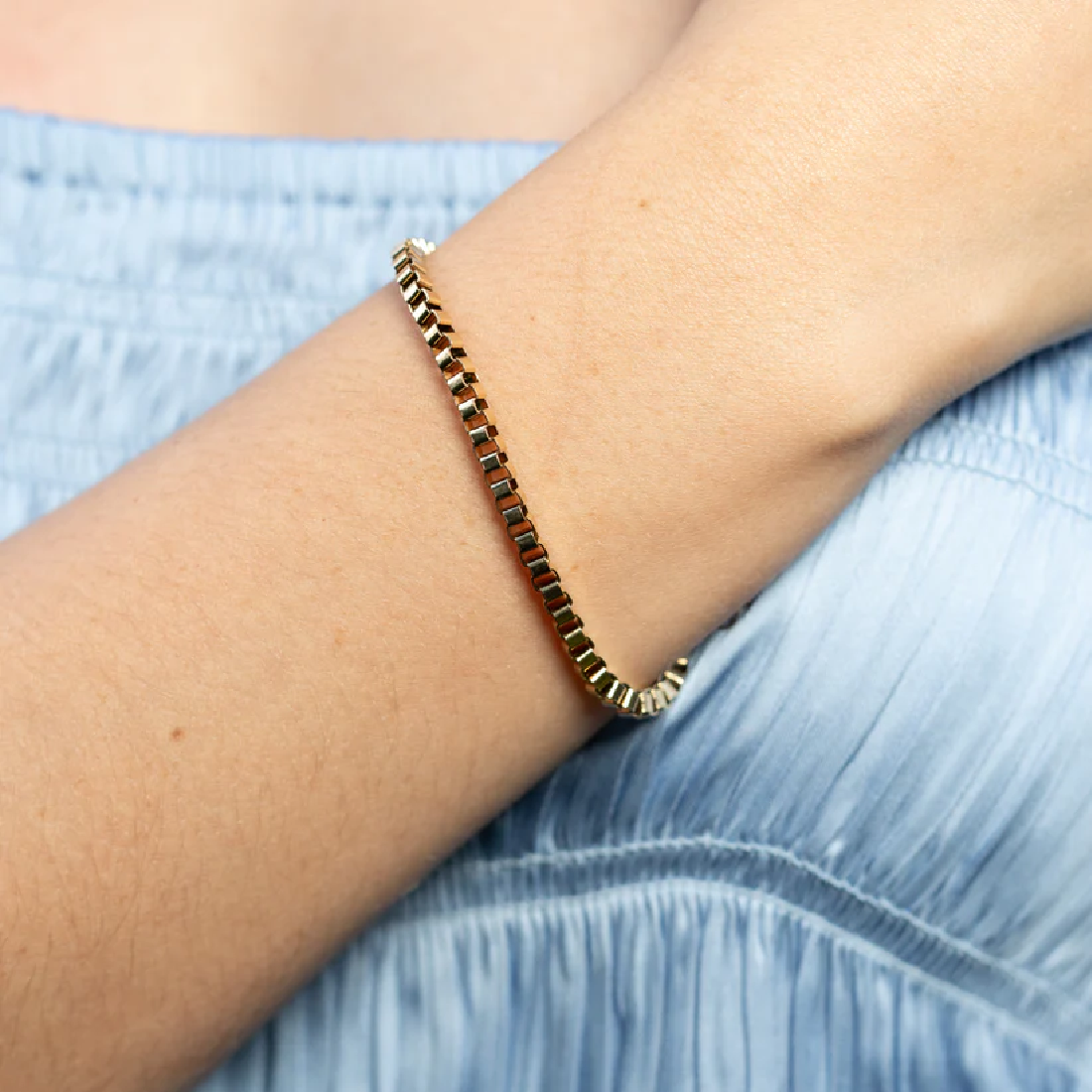 Pulsera Tejido Veneciano para Mujer en Oro Laminado Italiano 18k