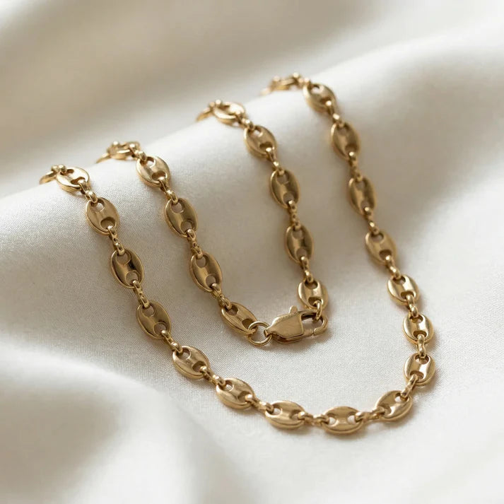 Cadena Estilo Gucci para Mujer en Oro Laminado Italiano 18k (5mm / 45cm)