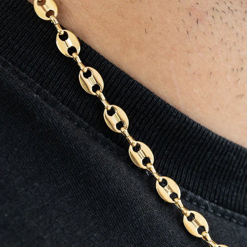 Cadena Gucci Oro Laminado 18k (6mm/65cm) Hombre