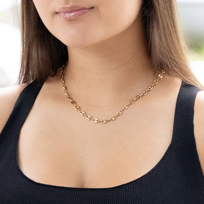 Cadena Estilo Gucci para Mujer en Oro Laminado Italiano 18k (5mm / 45cm)