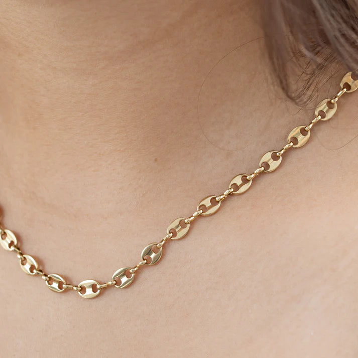 Cadena Estilo Gucci para Mujer en Oro Laminado Italiano 18k (5mm / 45cm)