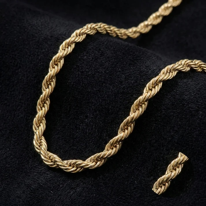 Cadena Lazo en Oro Laminado Italiano 18k (3mm-5mm-8mm )