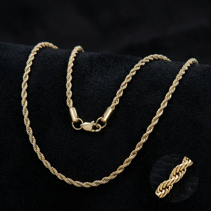 Cadena Lazo en Oro Laminado Italiano 18k (3mm-5mm-8mm )