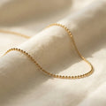 Cadena Tipo Militar para Mujer en Oro Laminado Italiano 18k (3mm / 45cm)