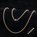 Cadena Tipo Militar para Hombre en Oro Laminado Italiano 18k (3mm-5mm/65cm)