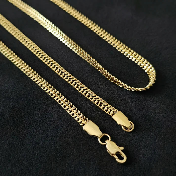 Cadena Tejido Roma para Hombre en Oro Laminado Italiano 18k