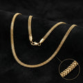 Cadena Tejido Roma para Hombre en Oro Laminado Italiano 18k