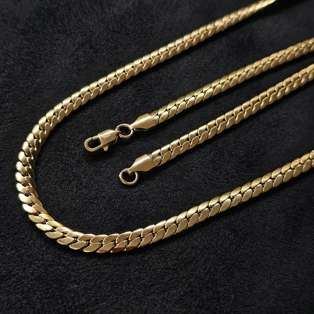 Cadena Tejido Serpiente de 6 mm en Oro Laminado Italiano 18k