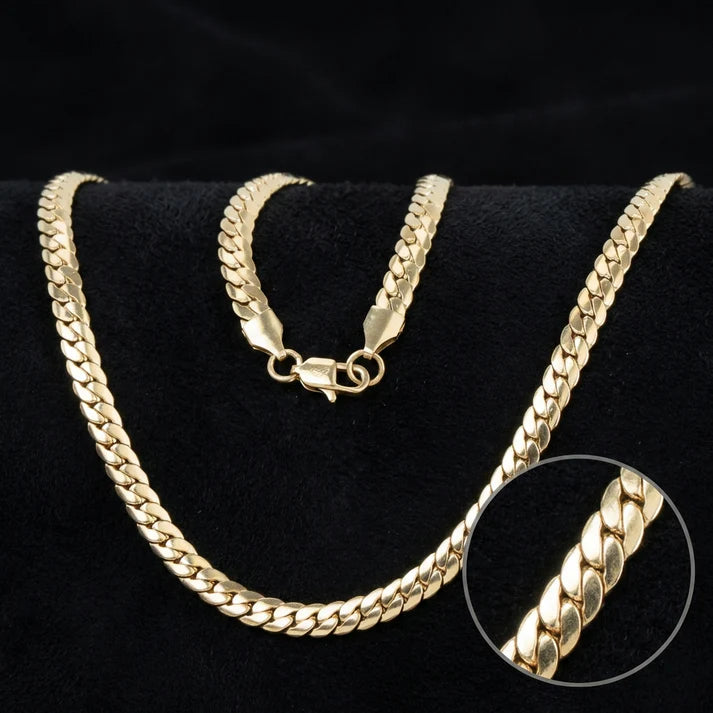 Cadena Tejido Serpiente de 6 mm en Oro Laminado Italiano 18k