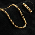 Cadena Veneciana para Hombre en Oro Laminado Italiano 18k (4mm y 6mm / 65cm)