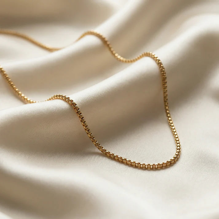 Cadena Veneciana para Mujer en Oro Laminado Italiano 18k (2mm / 45cm)